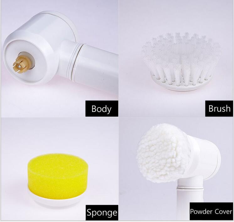 5 in 1 Kitchen Household Handheld Groove Multi-Function Electric Cleaning Brush