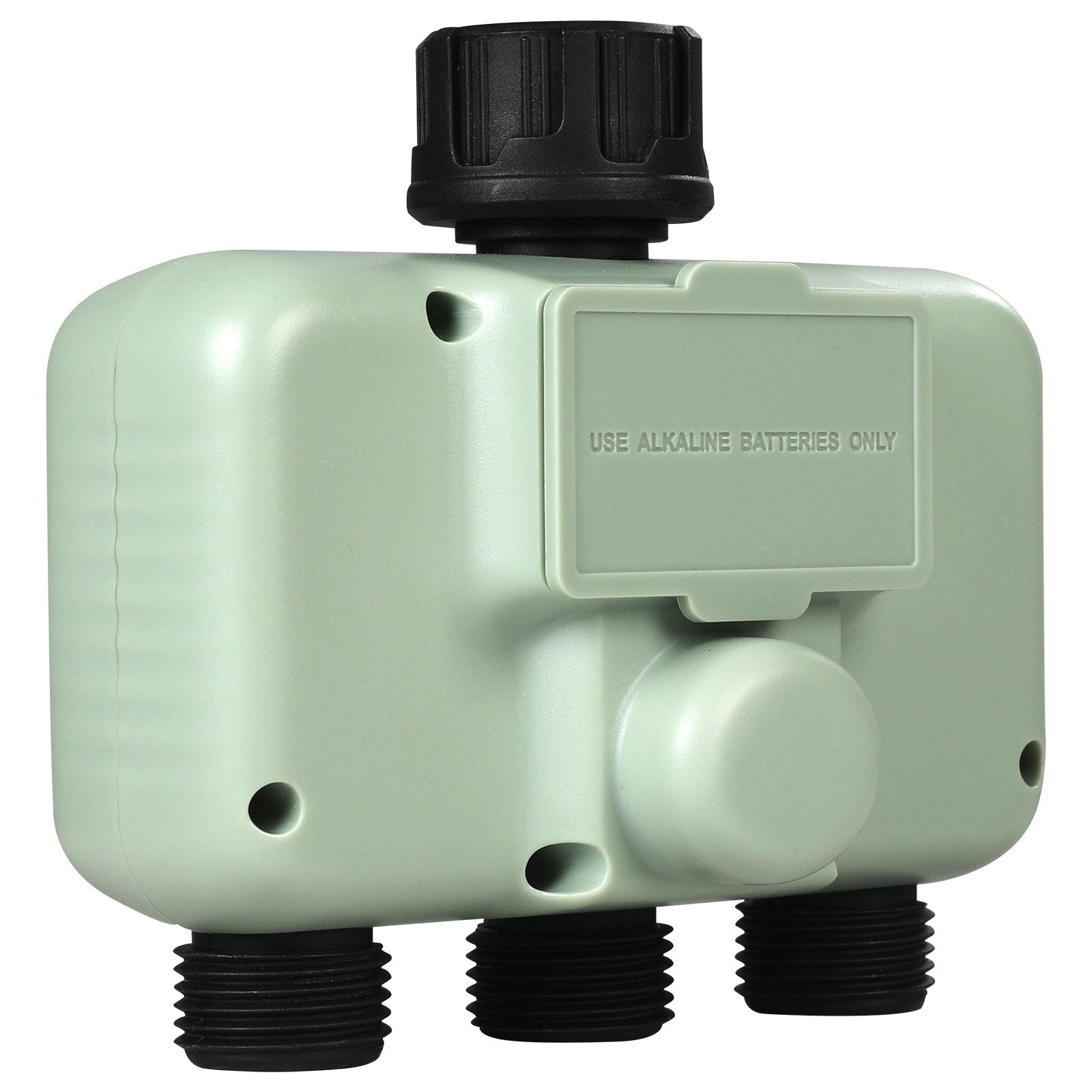 Water Timer, 3 Outlets, Hose Watering Sprinkler Timer, with 3 Independent Watering Zone LCD Display Rain Delay Mode Manual Mode 360 Brass Inlet Metal Filter, IPX6 Waterproof for Yard Watering