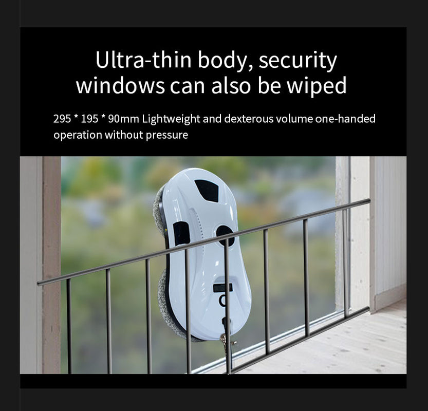 Automated Window Cleaning Robot with Remote Control and Integrated Water Spray for Glass, Tiles, and Doors