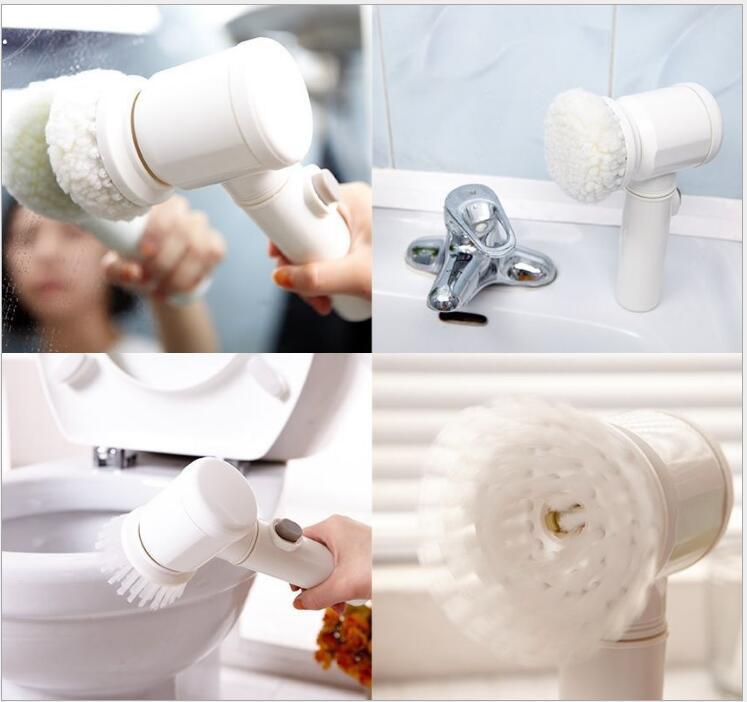 5 in 1 Kitchen Household Handheld Groove Multi-Function Electric Cleaning Brush