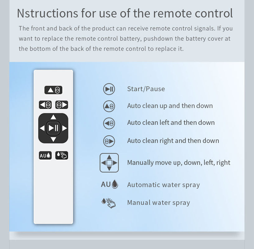 Automated Window Cleaning Robot with Remote Control and Integrated Water Spray for Glass, Tiles, and Doors