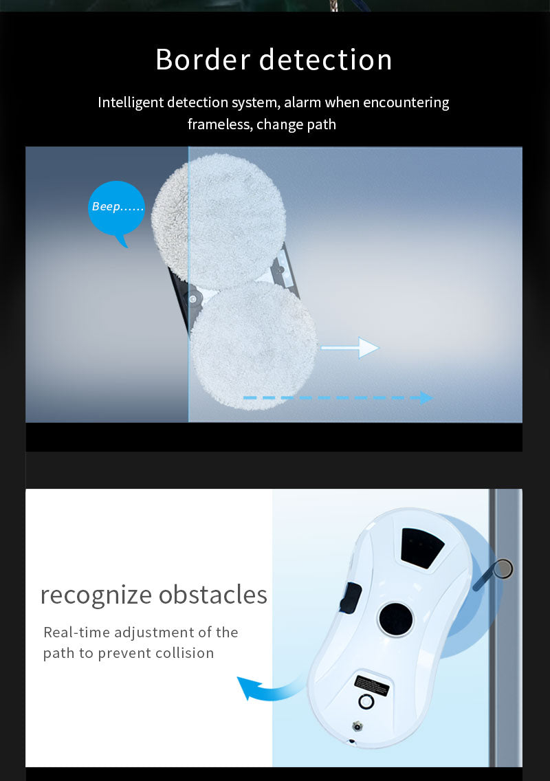 Automated Window Cleaning Robot with Remote Control and Integrated Water Spray for Glass, Tiles, and Doors